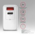 AXAGON ACU-PQ22W, PD & QUICK nabíječka do sítě 22W, 2x port (USB + USB-C), PD3.0/QC3.0/AFC/FCP/Apple, bílá