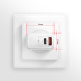 AXAGON ACU-PQ22W, PD & QUICK nabíječka do sítě 22W, 2x port (USB + USB-C), PD3.0/QC3.0/AFC/FCP/Apple, bílá