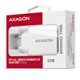 AXAGON ACU-PQ22W, PD & QUICK nabíječka do sítě 22W, 2x port (USB + USB-C), PD3.0/QC3.0/AFC/FCP/Apple, bílá
