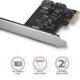AXAGON PCES-SA2N, PCIe řadič - 2x interní SATA 6G port, ASM1061, SP & LP