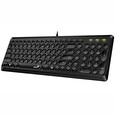 Genius Slimstar Q200/ Drátová/ USB/ černá/ retro design/ CZ+SK layout