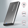 AXAGON EEM2-SG2, USB-C 3.2 Gen 2 - M.2 NVMe & SATA SSD kovový RAW box, bezšroubkový
