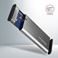 AXAGON EEM2-SG2, USB-C 3.2 Gen 2 - M.2 NVMe & SATA SSD kovový RAW box, bezšroubkový
