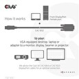 Club3D kabel DP na VGA, M/M, 2m