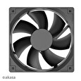 Akasa ventilátor Smart Black, 12cm fan, HD bearing