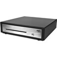 Virtuos pokladní zásuvka C430D - s kabelem, kovové držáky, nerez panel, 9-24V, černá