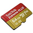 SanDisk micro SDXC karta 64GB Extreme PLUS (200 MB/s Class 10, UHS-I U3 V30) + adaptér