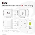 Club3D cestovní nabíječka PPS 45W GAN technologie, Dual port USB Type-C, Power Delivery(PD) 3.0 Support