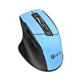 Myš C-TECH Ergo WLM-05, bezdrátová, 1600DPI, 6 tlačítek, USB nano receiver, modrá