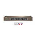 Tenda TEG1024D 24x Gigabit Switch, Fanless-bez ventilátorů, Rackmount, ochrana proti přepětí