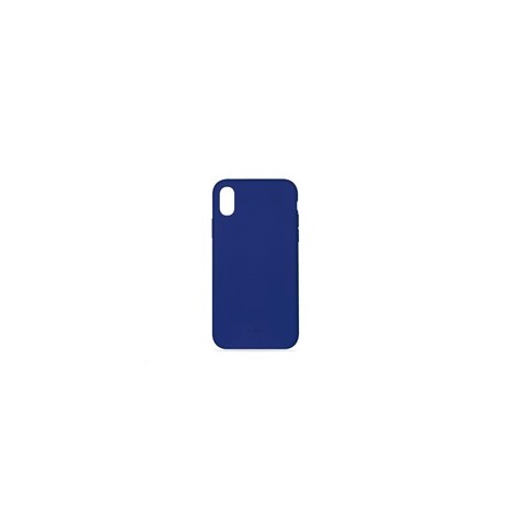 Puro silikonový obal s mikrovláknem pro iPhone Xs Max 6.5" Dark Blue