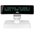 Virtuos VFD zákaznický displej Virtuos FV-2030B 2x20 9mm, serial, bílý