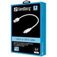 Sandberg kabel USB-C 3.1 > USB-A 3.0 0.2M