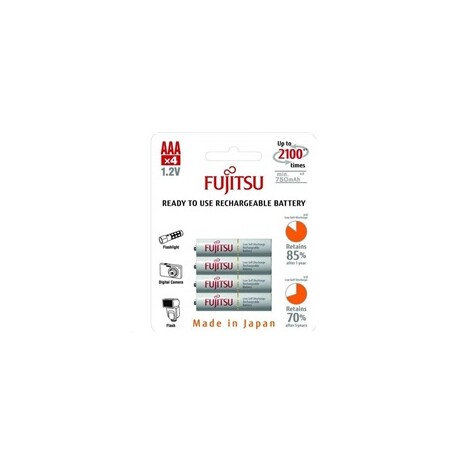 Fujitsu nabíjecí baterie White R03/AAA, 750 mAh, 2100 nabíjecích cyklů, blistr 4ks