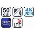 EVOLVEO Xany 4 LTE, 50dBi aktivní pokojová anténa DVB-T/T2, LTE filtr, RED certifikát