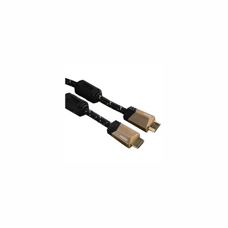 Hama Premium HDMI kábel vidlica-vidlica, 3 m, pozlátený, ferity, kovové vidlice, opletený, 5*