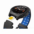 EVOLVEO SportWatch M1S, chytré sportovní hodinky s podporou SIM, červenočerný pásek