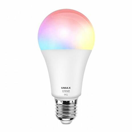 UMAX chytrá LED žárovka U-Smart Wifi Bulb/ Wi-Fi/ E27/ 8W/ 110-250V/ čeština/ RGB/ stmívatelná