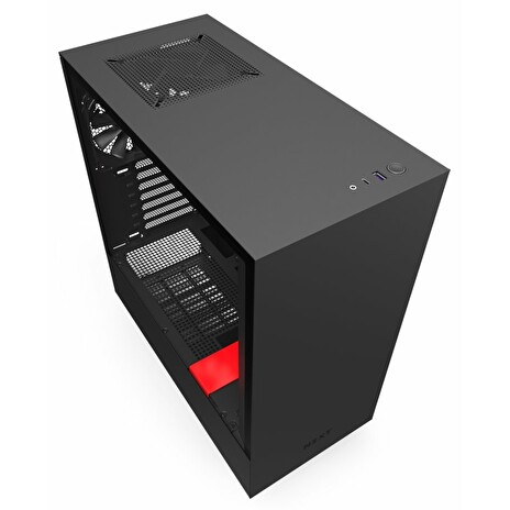 NZXT skříň H510 / ATX / průhledná bočnice / USB 3.0 / USB-C 3.1 / černočervená