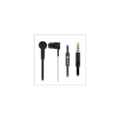 Acer In-Ear Headphones Black - Speaker O10mm, Sensitivity: 93db±5db, Frequency Response: 20Hz – 20KHz