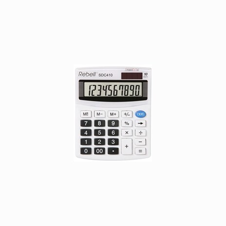 REBELL kalkulačka -SDC410 - bílá