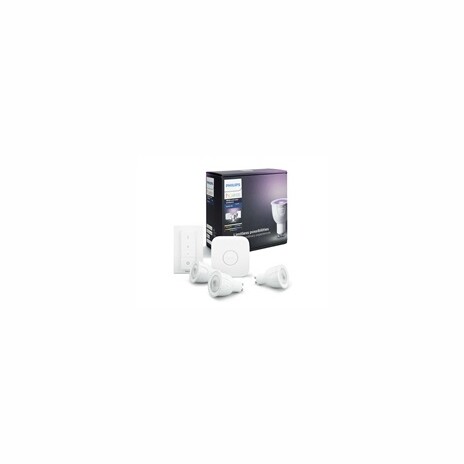 PHILIPS Hue Startovací KIT, White and Color Ambience( 3x žárovka 6,5W GU10 DIM + bridge + 1x ovladač se stmíváním )