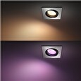 Philips CENTURA Zapuštěné bodové svítidlo, Hue White and color ambiance, 240V, 1x5.7W GU10, square, Aluminium