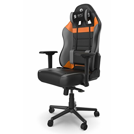 SPC Gear SR800 OR herní židle oranžová - kožená
