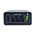 4smarts nabíječka do sítě VoltPlug Quick Charge 3.0, 4x USB, 1x USB-C, PD a PPS, černá