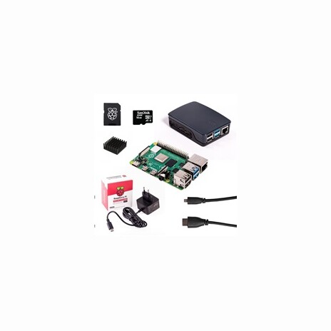 Raspberry Sada Pi 4B/2GB, (SDHC karta 16GB + adaptér, Pi4 Model B, krabička, chladič, HDMI kabel, napájecí zdroj), černá