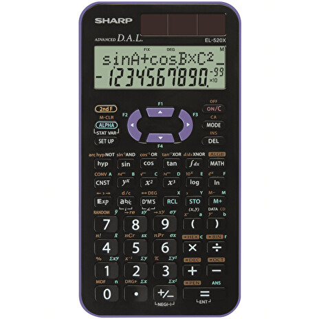 SHARP kalkulačka - EL520XVL - černo-fialová, vědecká