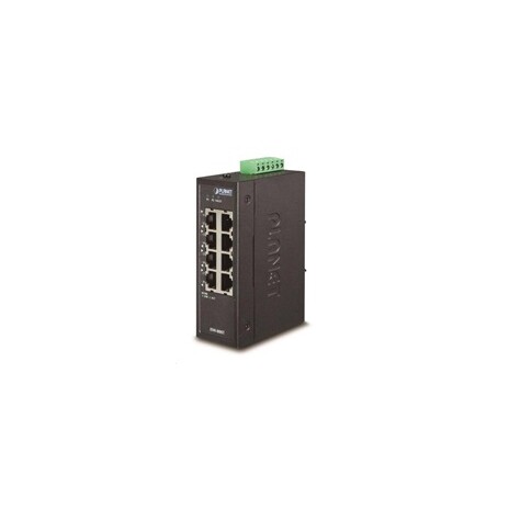 Planet ISW-800T, switch, 8x 10/100Base-TX, ESD, DIN, IP30, -40~75°C