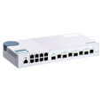 QNAP managovatelný switch QSW-M408-4C (12 portů: 8x Gigabit port + 4x 10G SFP+ / 10GbE kombo porty)