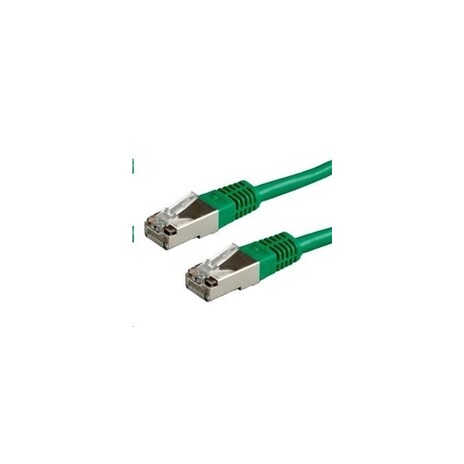 Patch kabel Cat6A, S-FTP - 0,25m, zelený