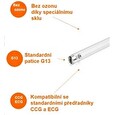 LEDVANCE zářivka UVC T8 15W G13 436 mm (krabička 1ks)