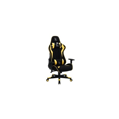 GEMBIRD Gaming chair / herní křeslo SCORPION 05, černá sítovina,žltá kůže