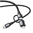 Baseus twins 2 in 1 cable Type-C to Type-C 60W (20V/3A) + Ligthning (5V/2A) 1M Black