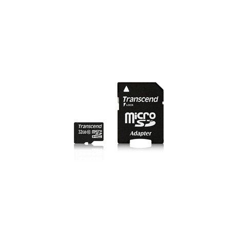 Transcend 32GB microSDHC (Class 10) paměťová karta (s adaptérem)