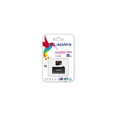 ADATA Micro SDHC karta 8GB Class 4 + OTG čtečka USB 2.0, microUSB