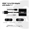 Club3D Adaptér HDMI 1.4 na VGA (M/F), Active with audio