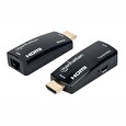 Manhattan HDMI Extender by Single Cat5e/6 up to 60m, Black, Retail Box