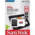 SanDisk MicroSDXC karta 64GB Ultra (120MB/s, A1 Class 10 UHS-I, Android - Tablet Packaging, Memory Zone App) + adaptér