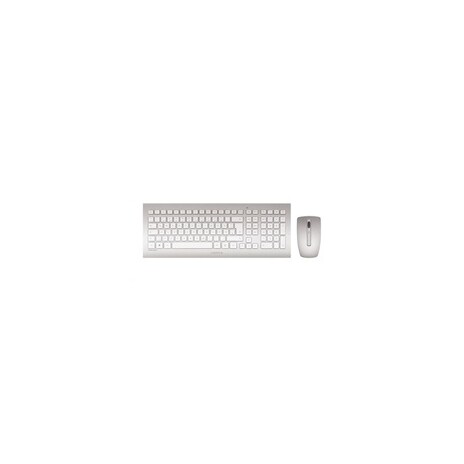 CHERRY set klávesnice + myš DW 8000, bezdrátová, EU, stříbrno-bílá