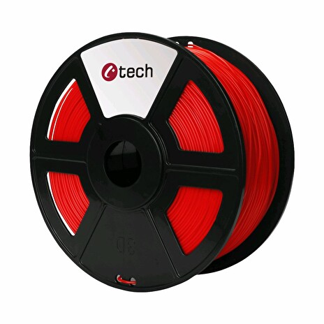 C-TECH Tisková struna (filament) PLA, 1,75mm, 1kg, flourescentní červená