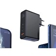 Baseus GaN Mini rychlo nabíjecí adaptér USB + 2x Type-C 120W EU + kabel Xiaobai Type-C/Type-C 100W 1m černá