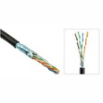 FTP kabel LYNX Cat5E, venkovní PE, jednoduchý plášť, 305m box, černý