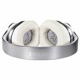 EVOLVEO bezdrátová sluchátka SupremeSound 8EQ, Bluetooth, reproduktor a ekvalizér 2v1, stříbrná