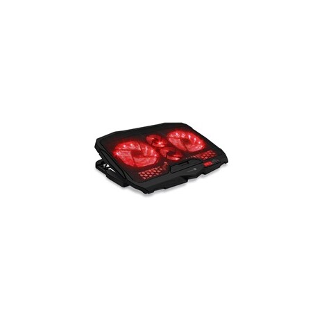 CONNECT IT FrostWind chladicí podložka pod notebook s červeným podsvícením, černá