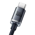 Baseus Crystal Shine Series nabíjecí / datový kabel USB-A / USB-C 100W 1,2m, černá