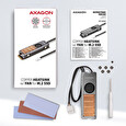 AXAGON CLR-M2FAN, měděný chladič s ventilátorem pro oboustranné M.2 SSD, výška 13 mm